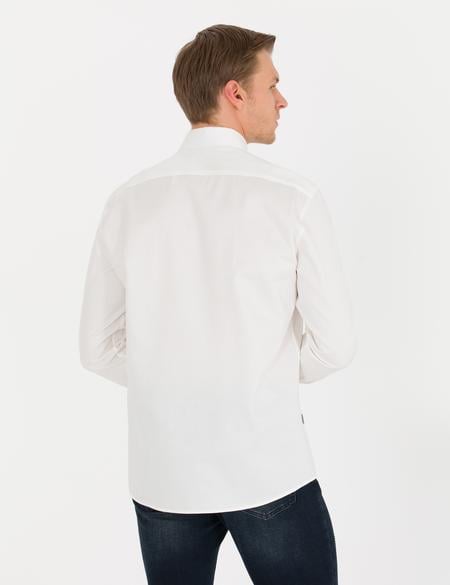 Beyaz Regular Fit Uzun Kollu Gömlek - 50266025003