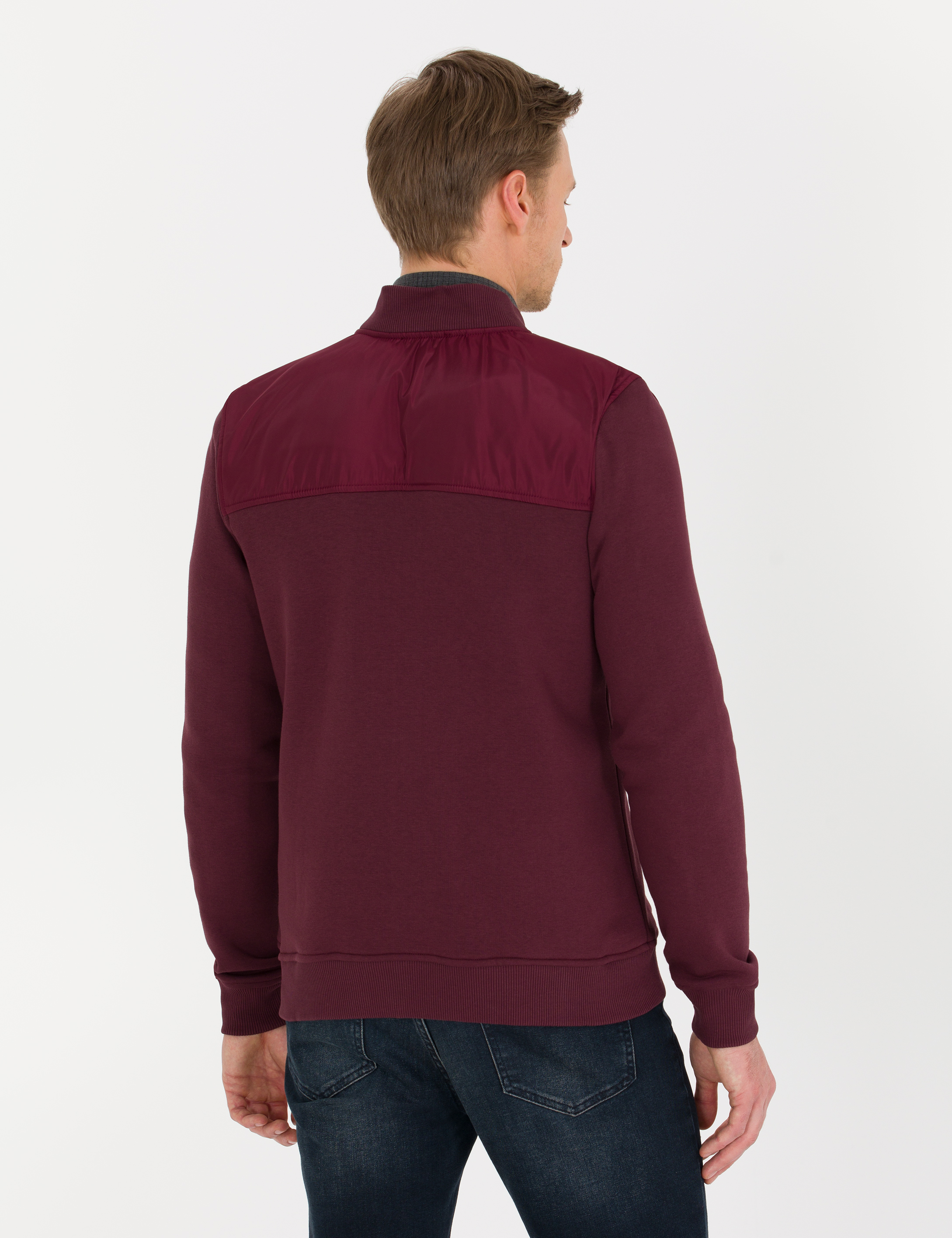 Bordo Regular Fit Hırka - Image 5