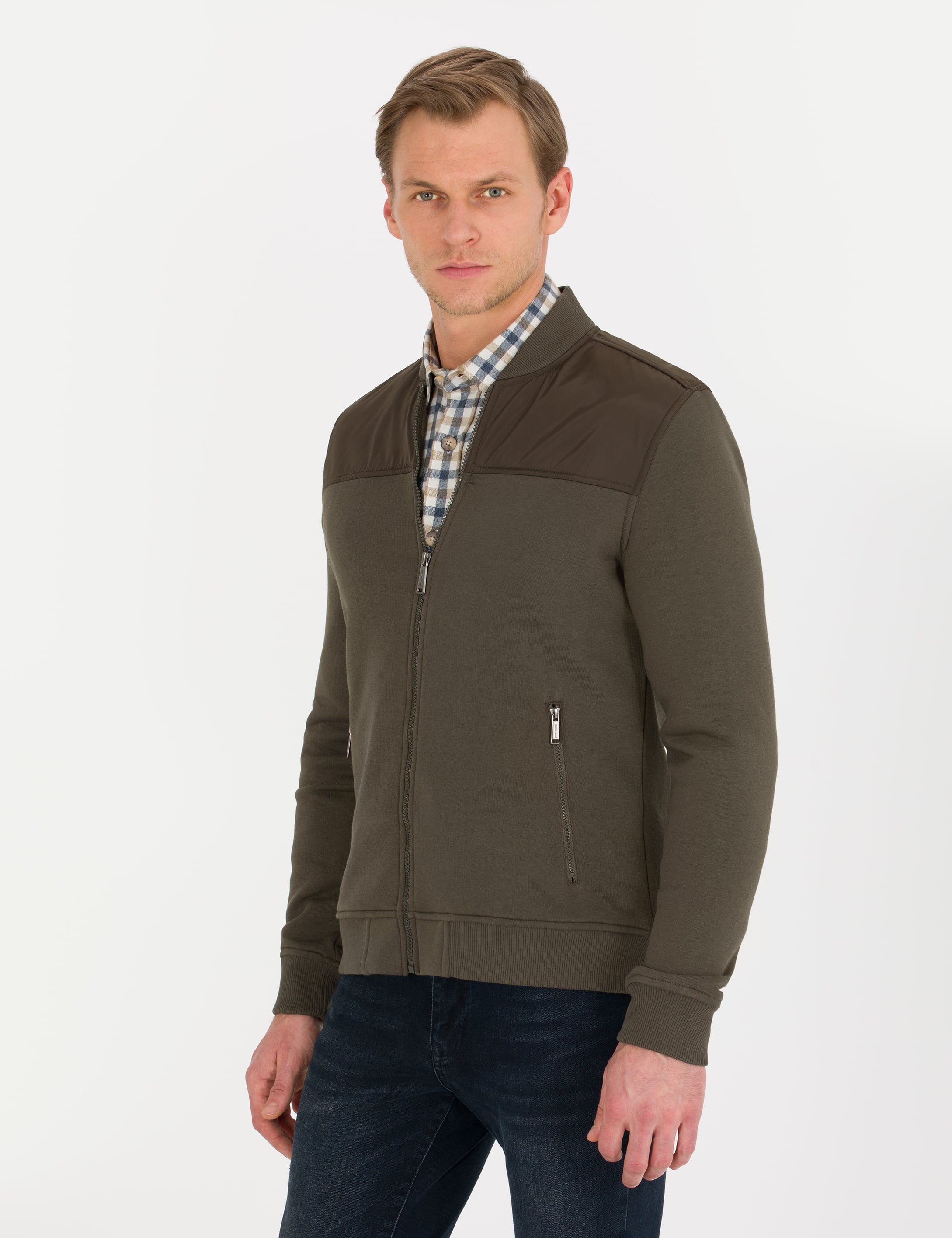 Haki Regular Fit Hırka - Image 3