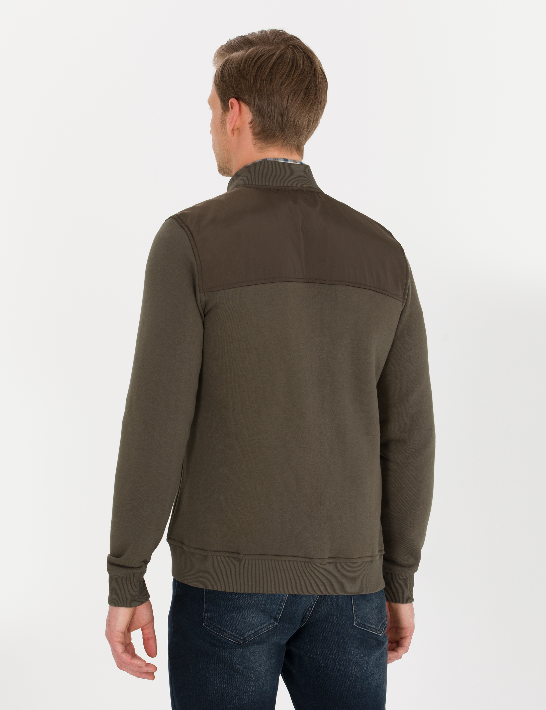 Haki Regular Fit Hırka - Image 5