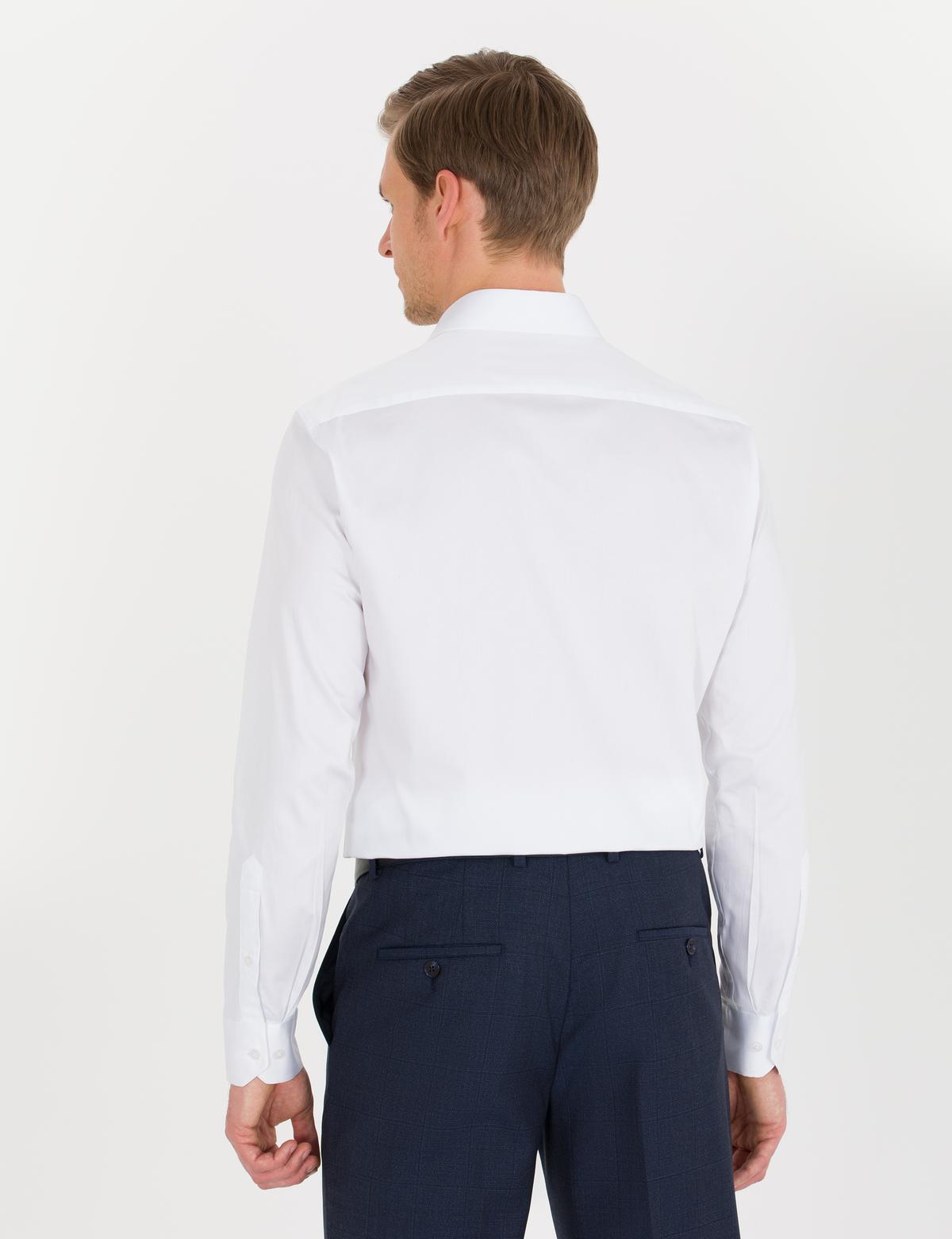 Beyaz Regular Fit Uzun Kollu Klasik Gömlek - 50256422019