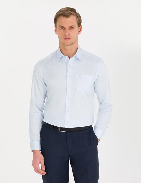 Açık Mavi Regular Fit Uzun Kollu Klasik Gömlek - 50256422001