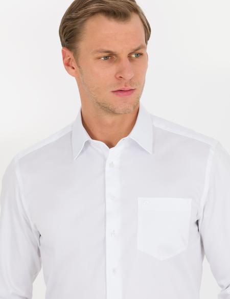 Beyaz Regular Fit Uzun Kollu Klasik Gömlek - 50256422019