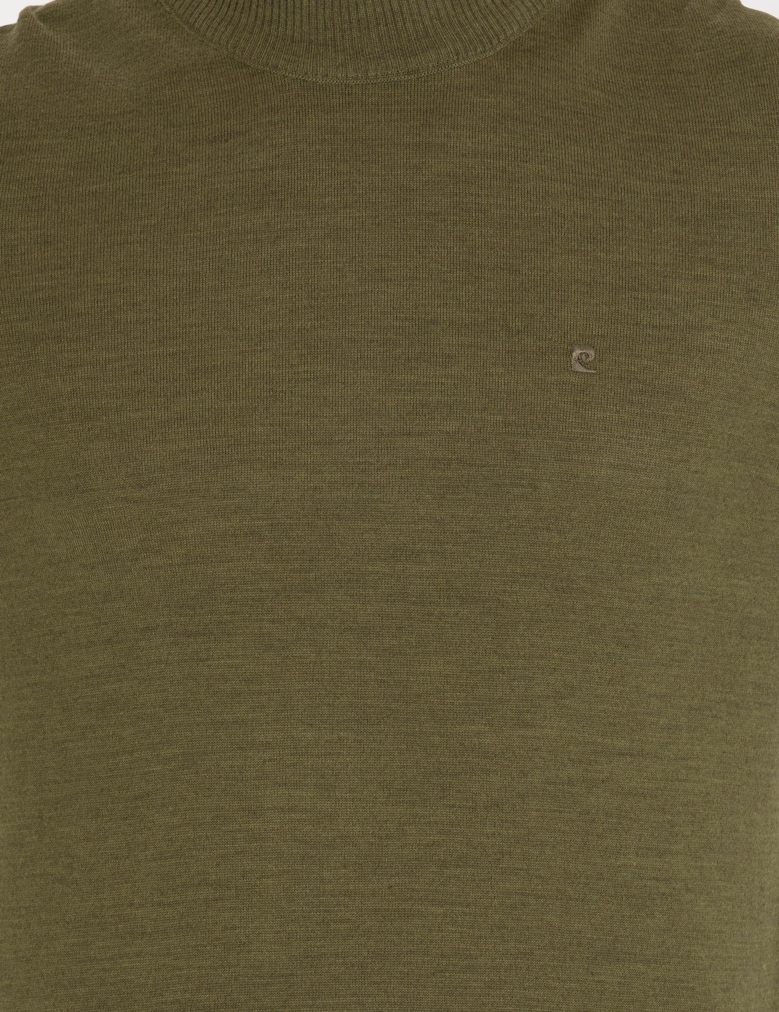 Açık Yeşil Slim Fit Yarım Balıkçı Yaka Yün Karışımlı Basic Triko Kazak