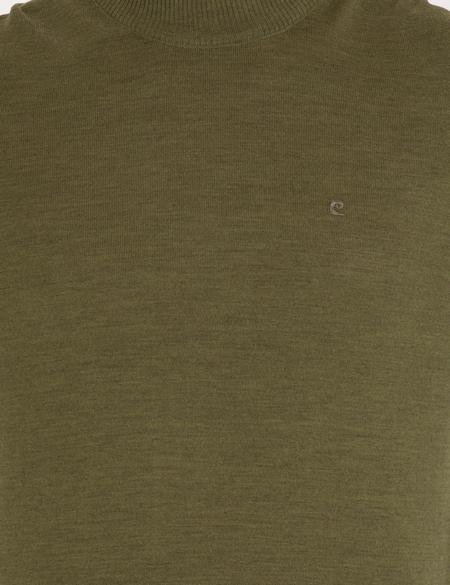 Açık Yeşil Slim Fit Yarım Balıkçı Yaka Yün Karışımlı Basic Triko Kazak - 50257313058