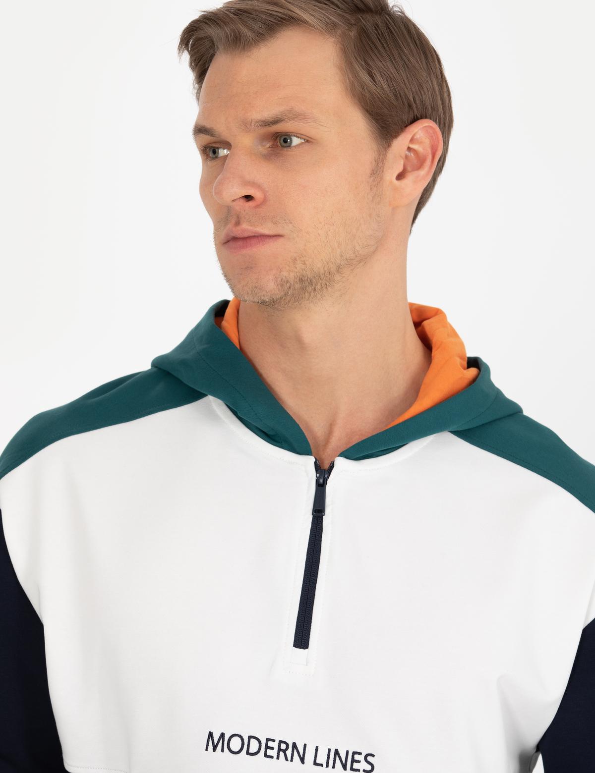 Zümrüt Regular Fit Kapüşonlu Sweatshirt - 50258328007