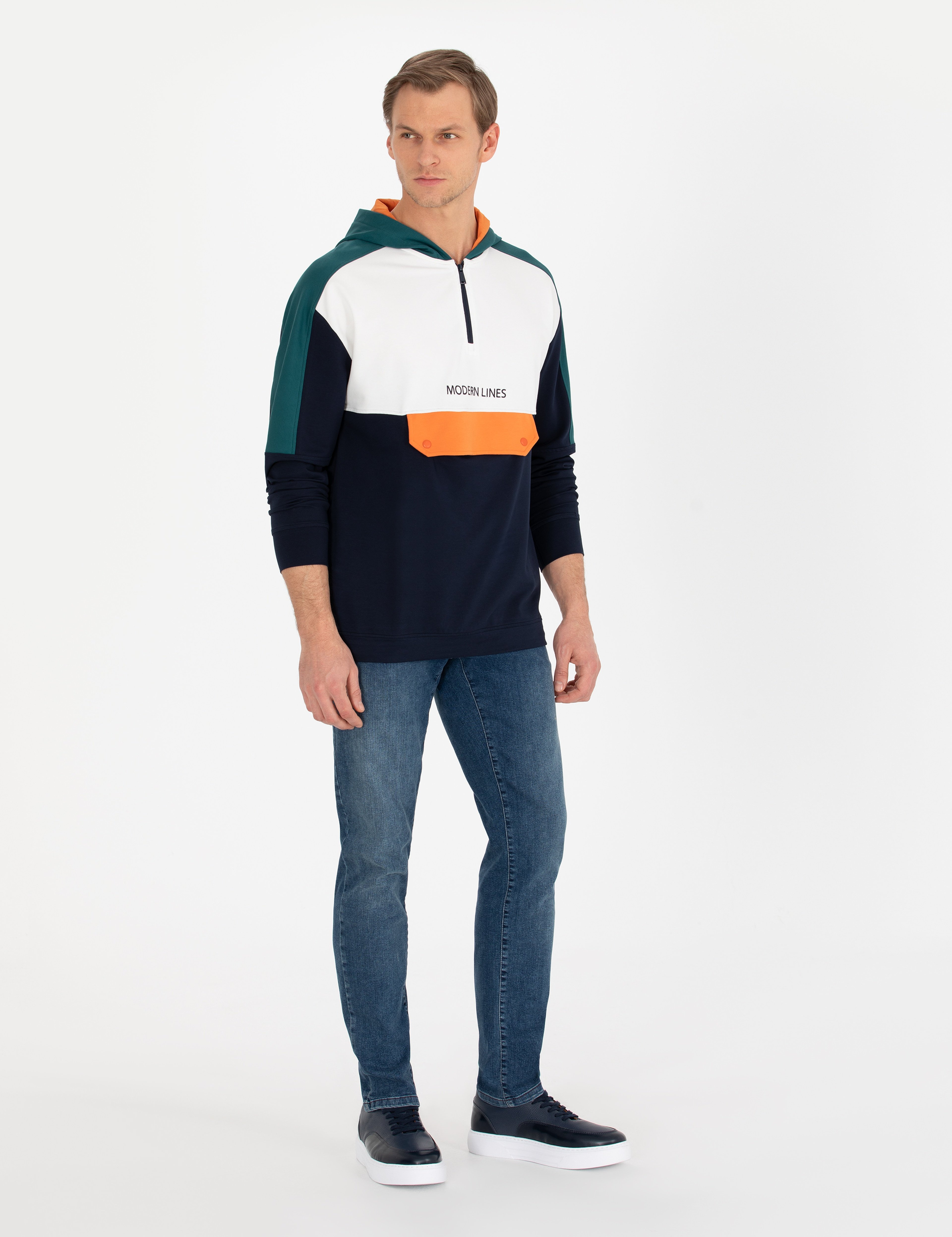 Zümrüt Regular Fit Kapüşonlu Sweatshirt - Image 3