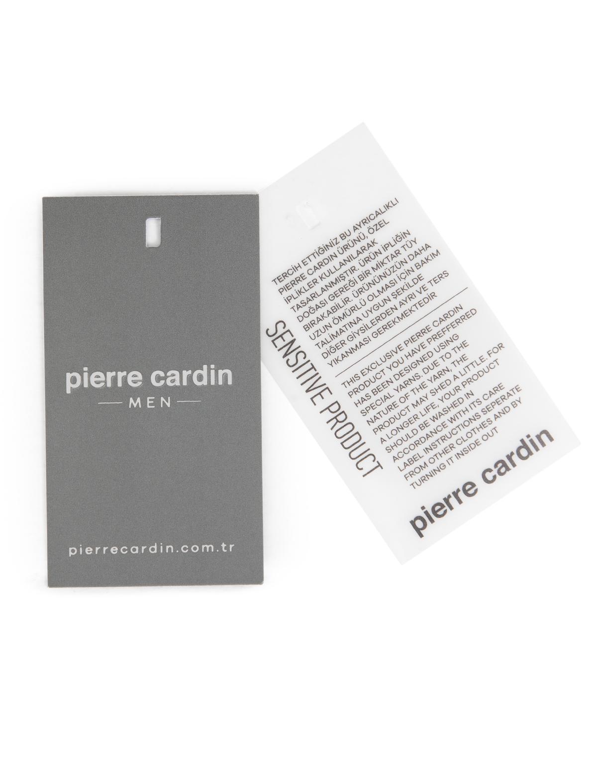 Ekru Slim Fit Fermuarlı Polo Yaka Triko Kazak - 50258793003