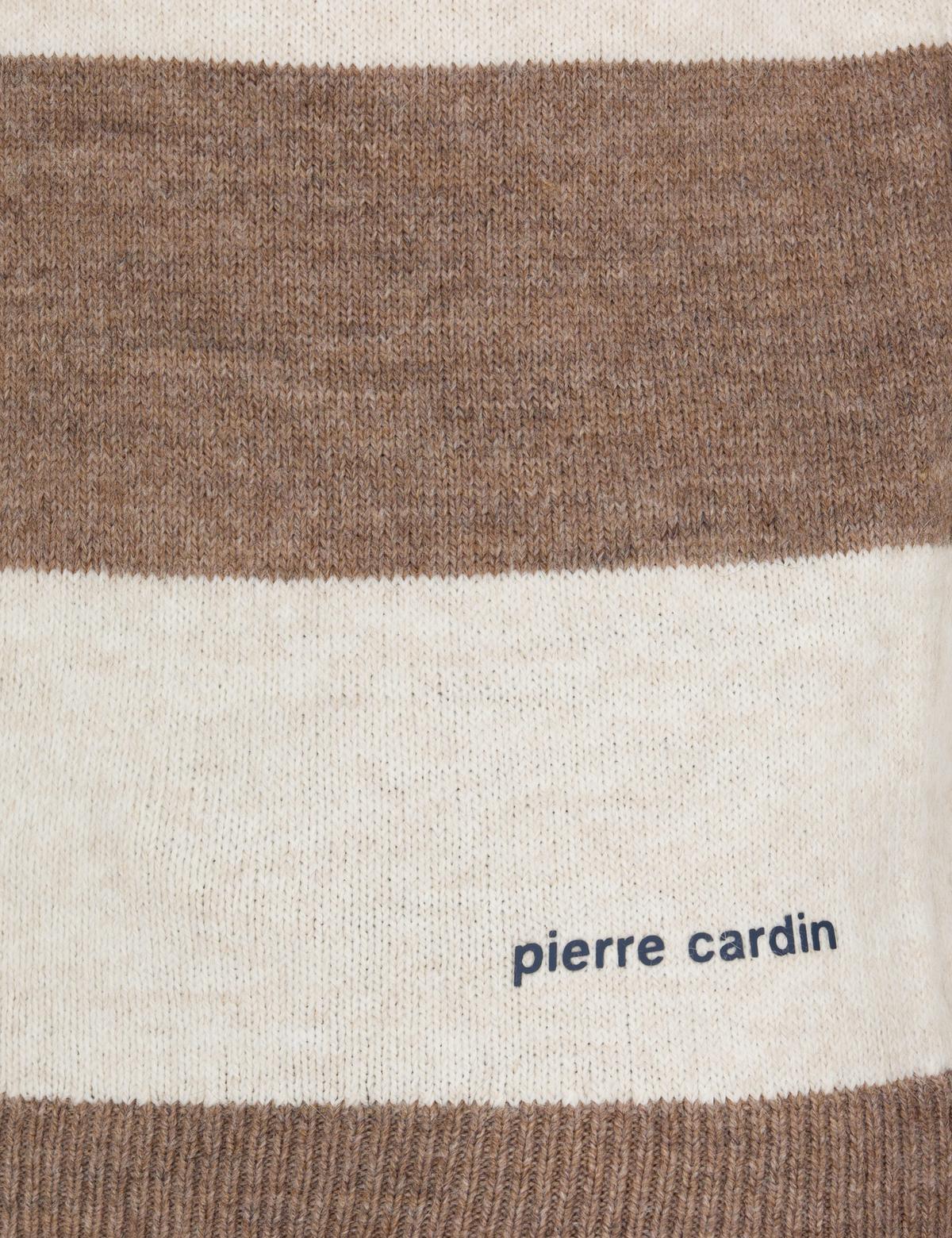 Vizon Melanj Slim Fit Düğmeli Polo Yaka Triko Kazak - 50259786018