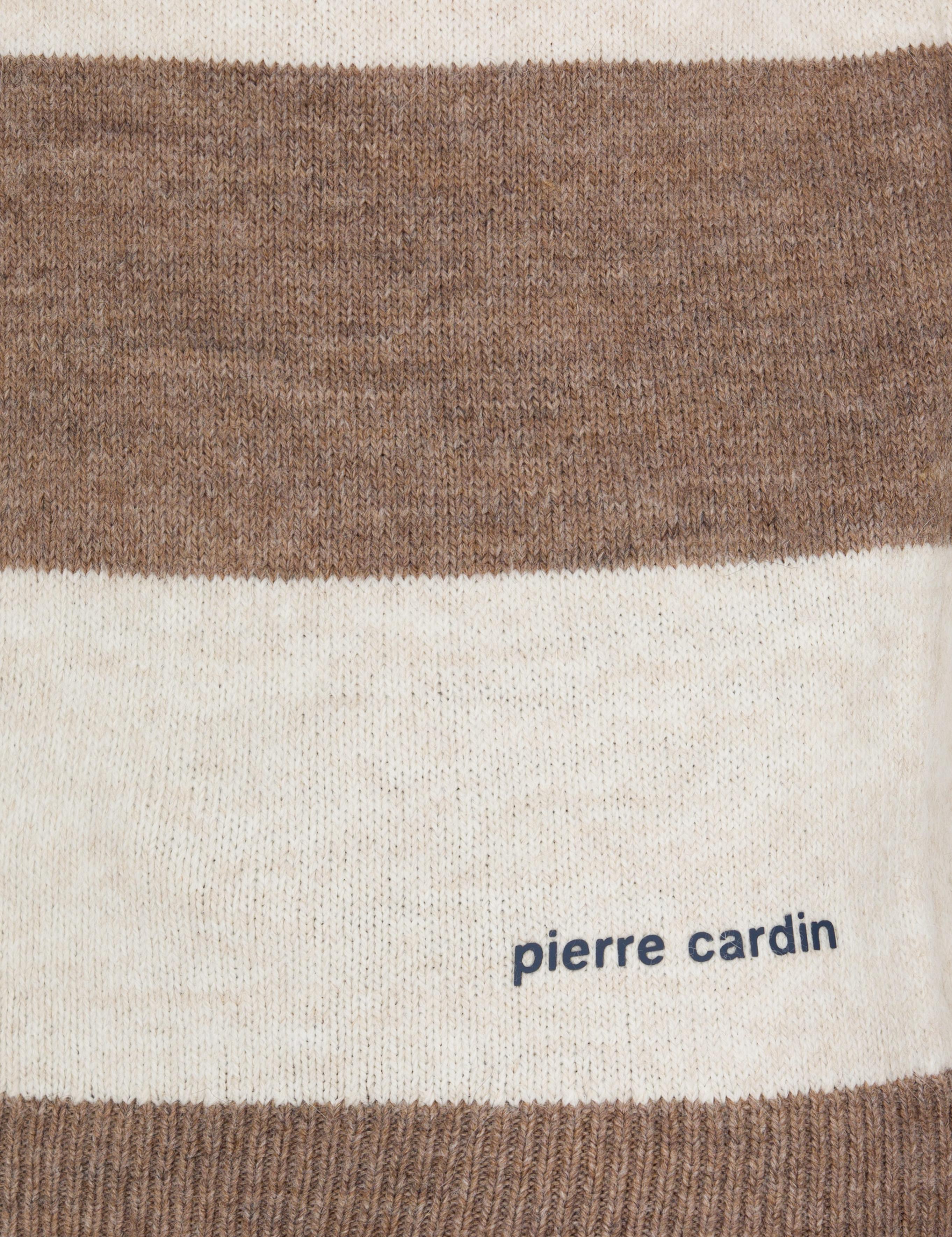 Vizon Melanj Slim Fit Düğmeli Polo Yaka Triko Kazak