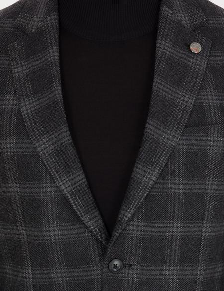 Siyah Ex. Slim Fit Ceket - 50256333022