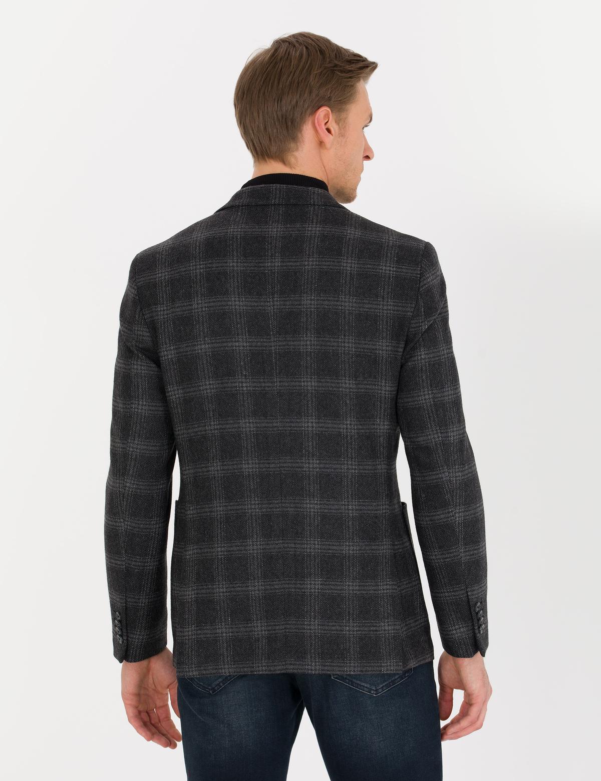 Siyah Ex. Slim Fit Ceket - 50256333022