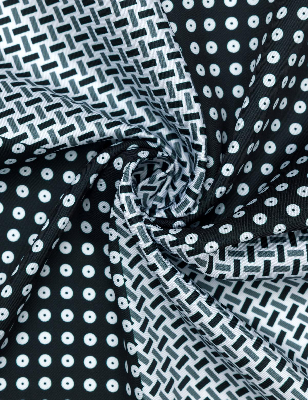 Siyah Desenli Mendil - 50268400006