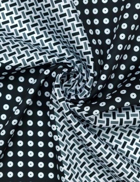 Siyah Desenli Mendil - 50268400006