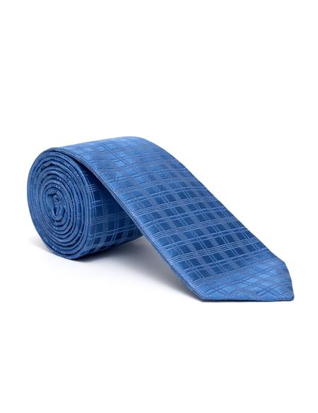 Mavi İpek Kravat - 50268567003