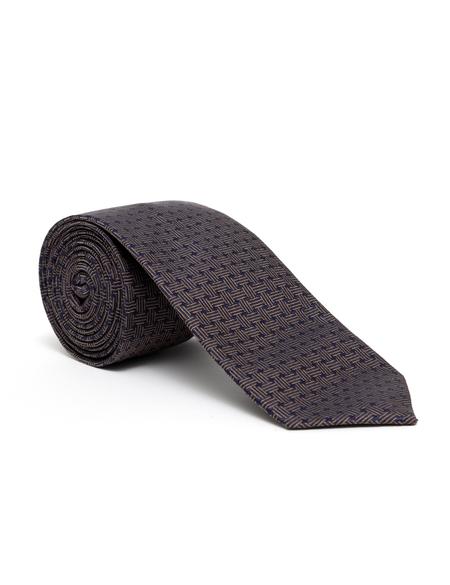 Kahverengi İpek Kravat - 50268536002