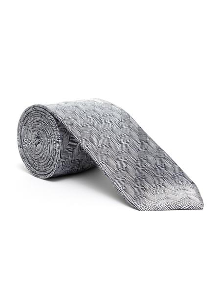 Gri İpek Kravat - 50268569001