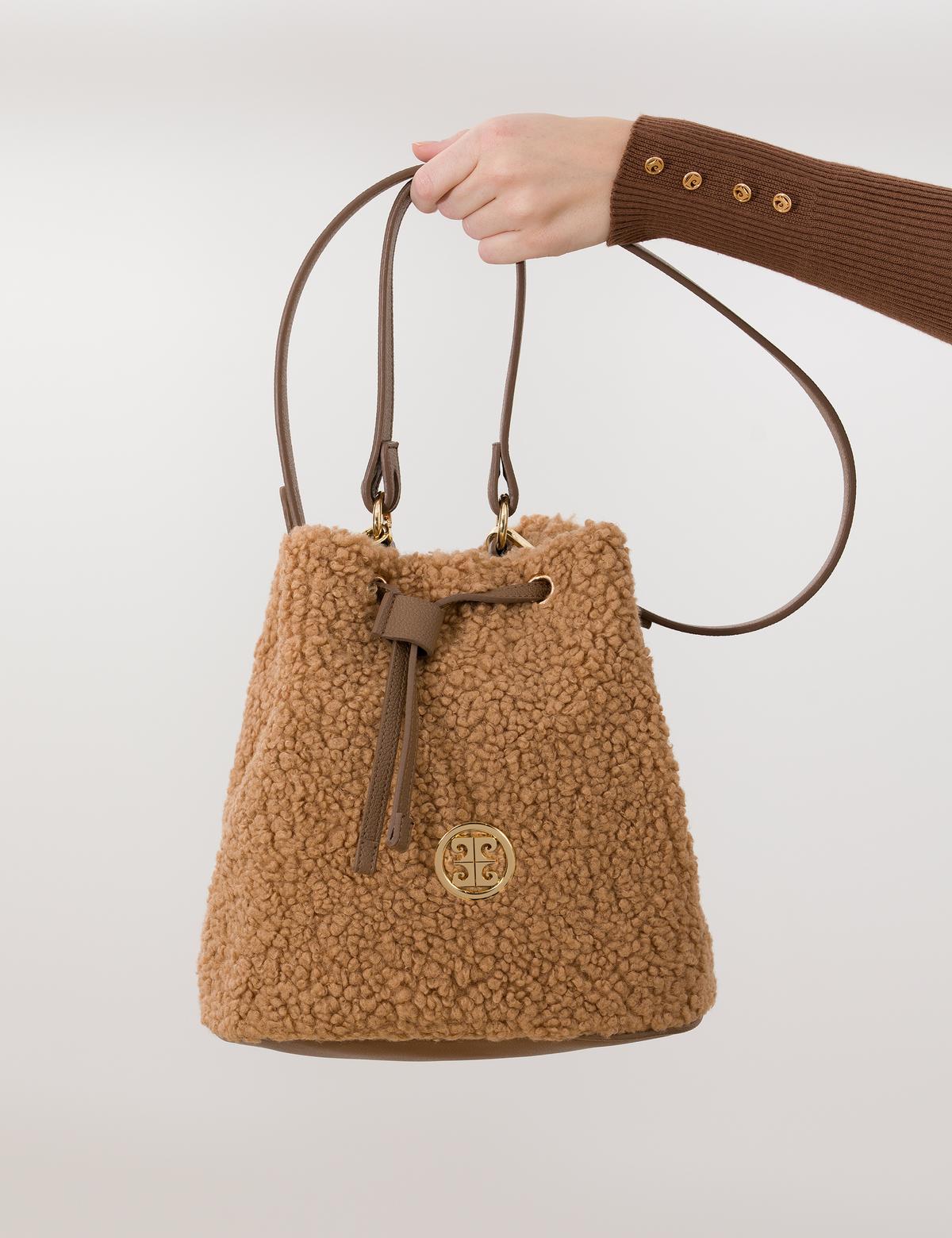 Açık Kahverengi Büzgülü Çanta - 50260337002