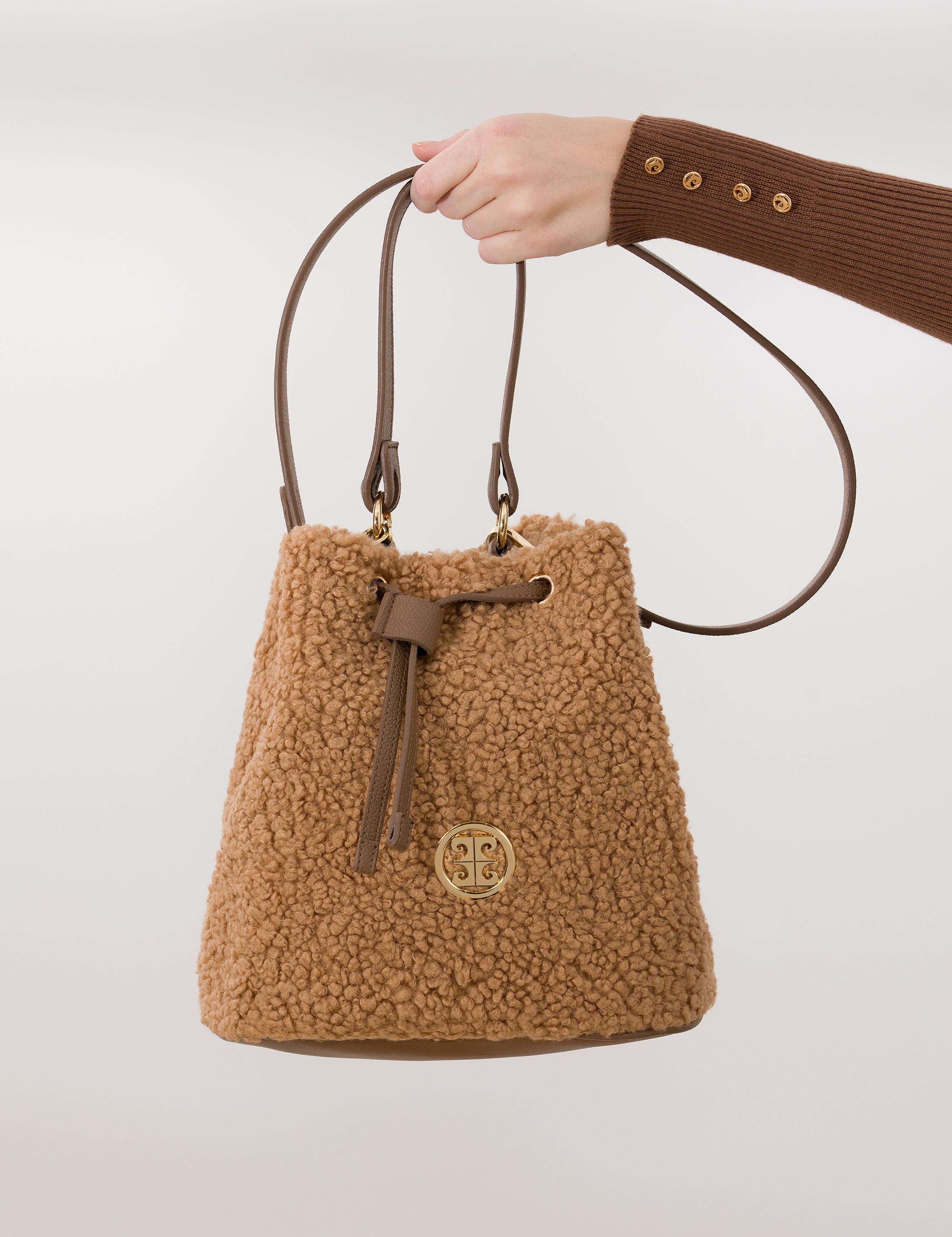 Açık Kahverengi Büzgülü Çanta