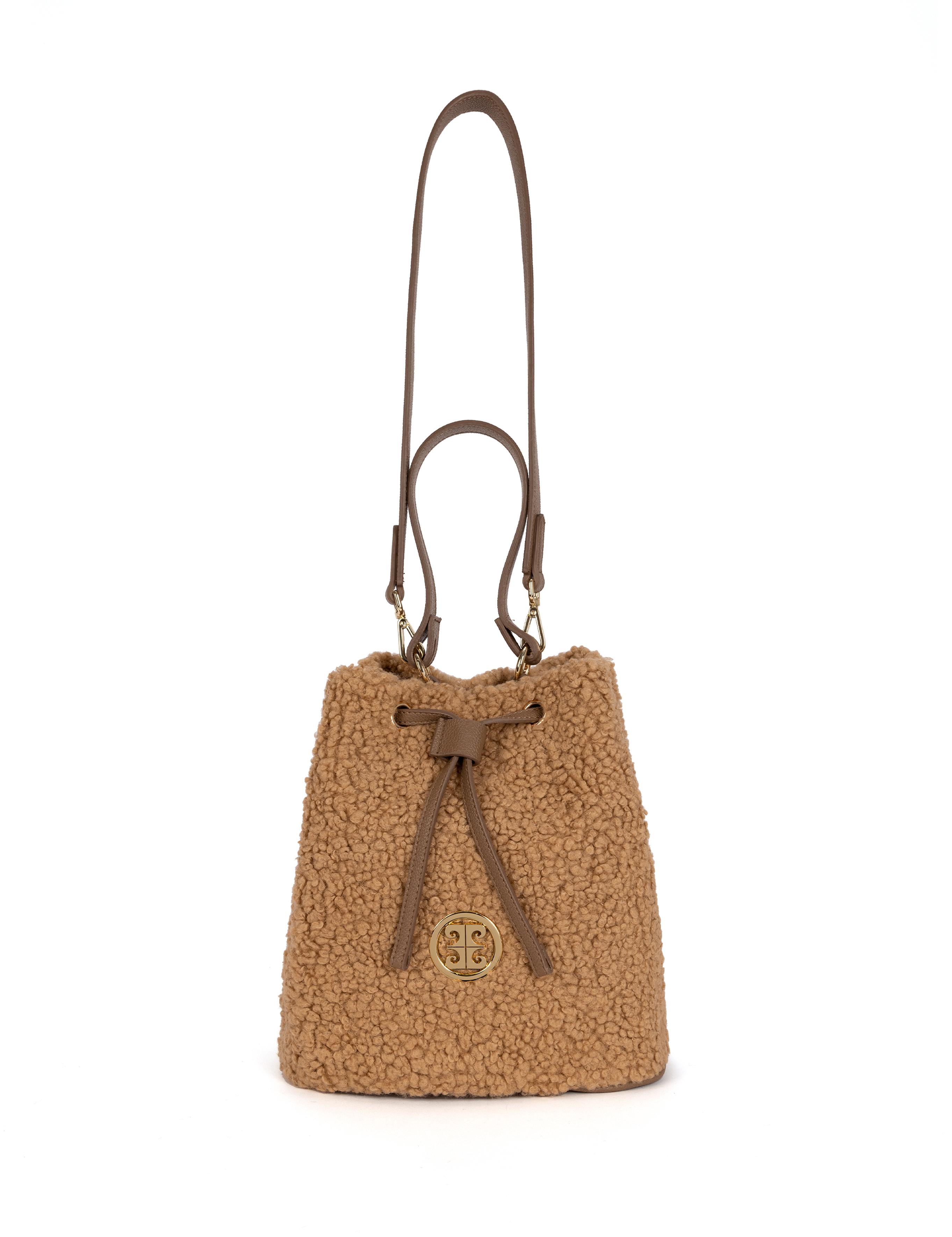 Açık Kahverengi Büzgülü Çanta