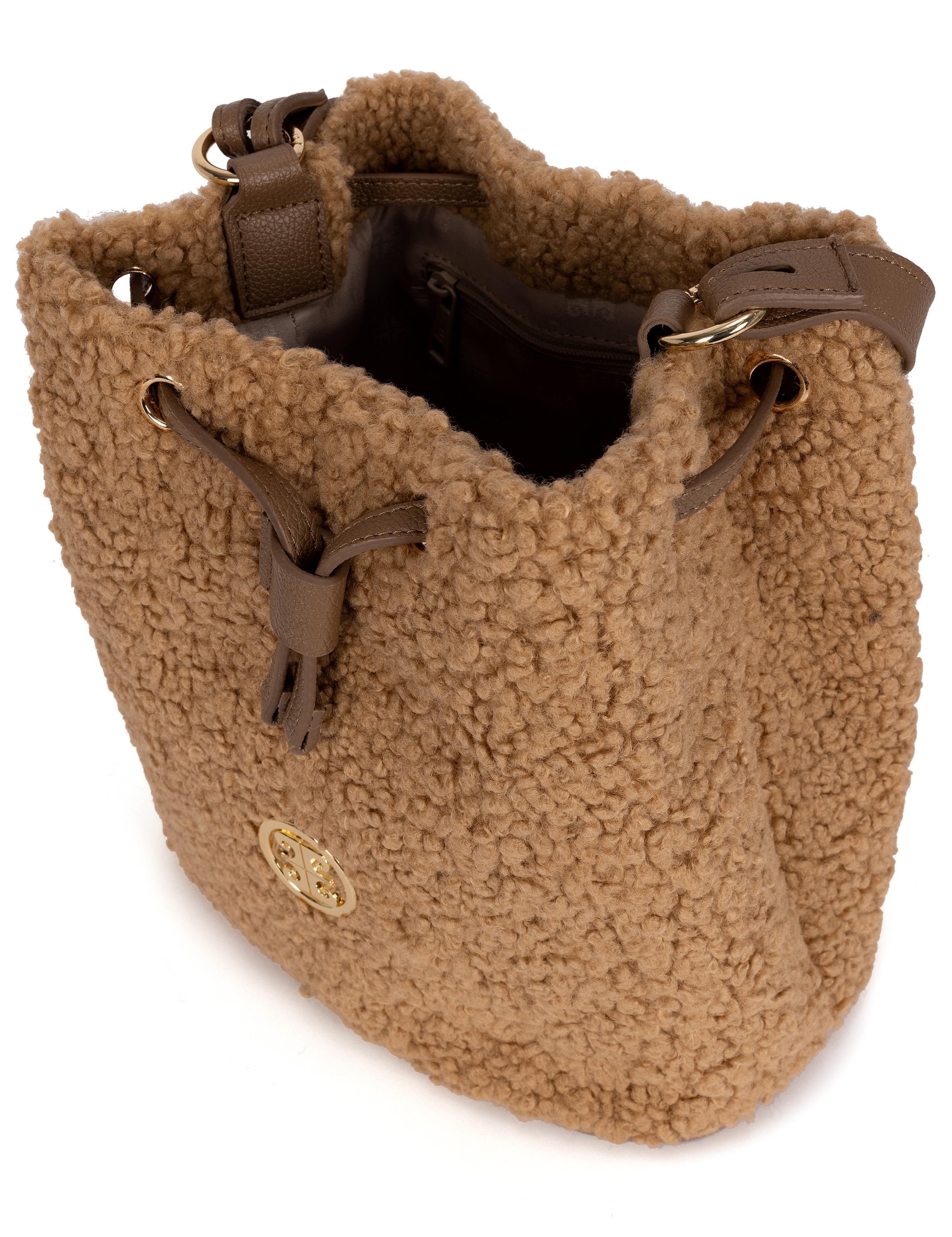 Açık Kahverengi Büzgülü Çanta