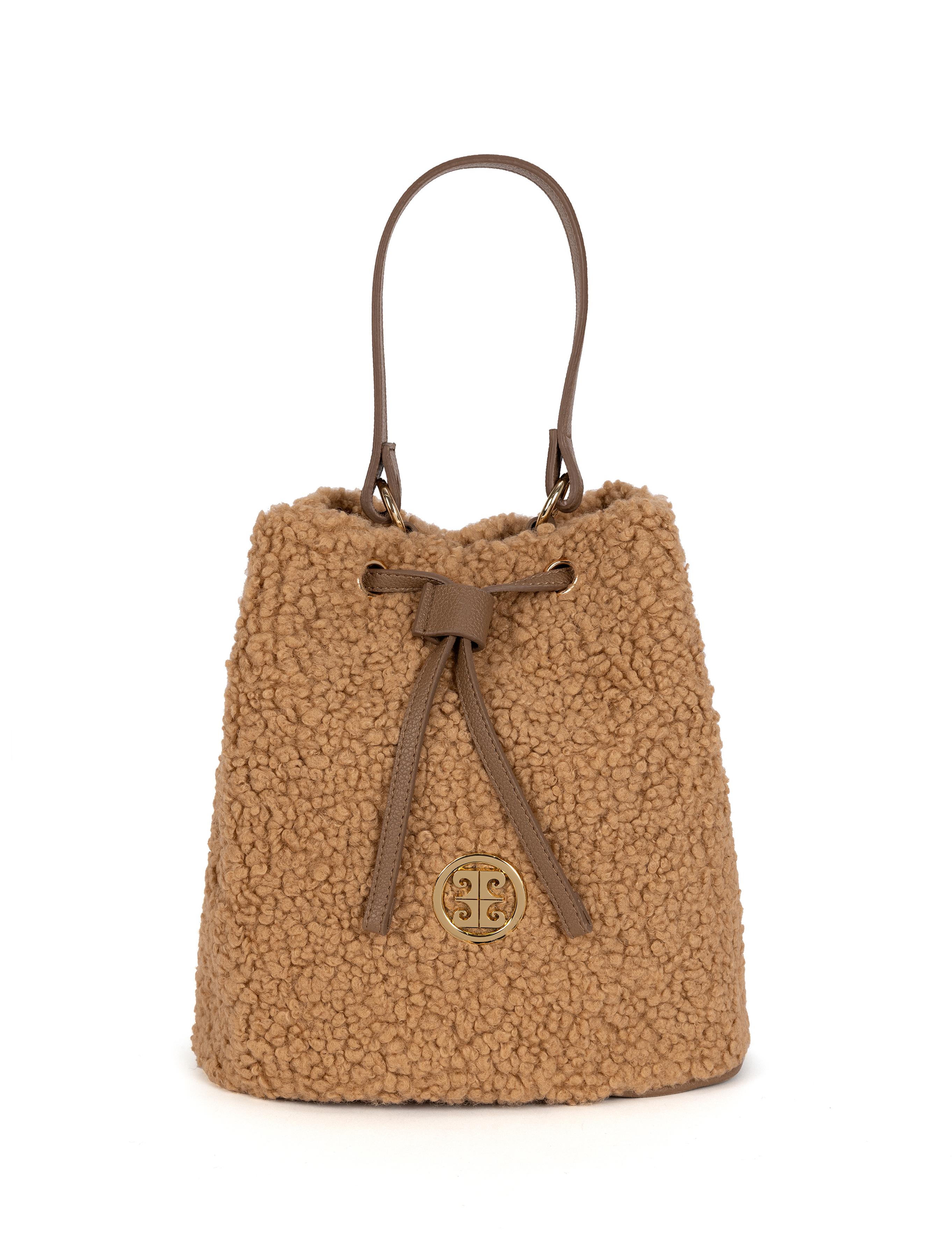 Açık Kahverengi Büzgülü Çanta