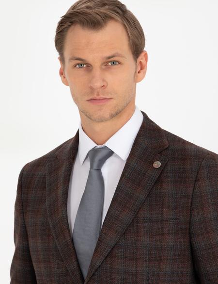Bordo Slim Fit Ceket - 50256315011