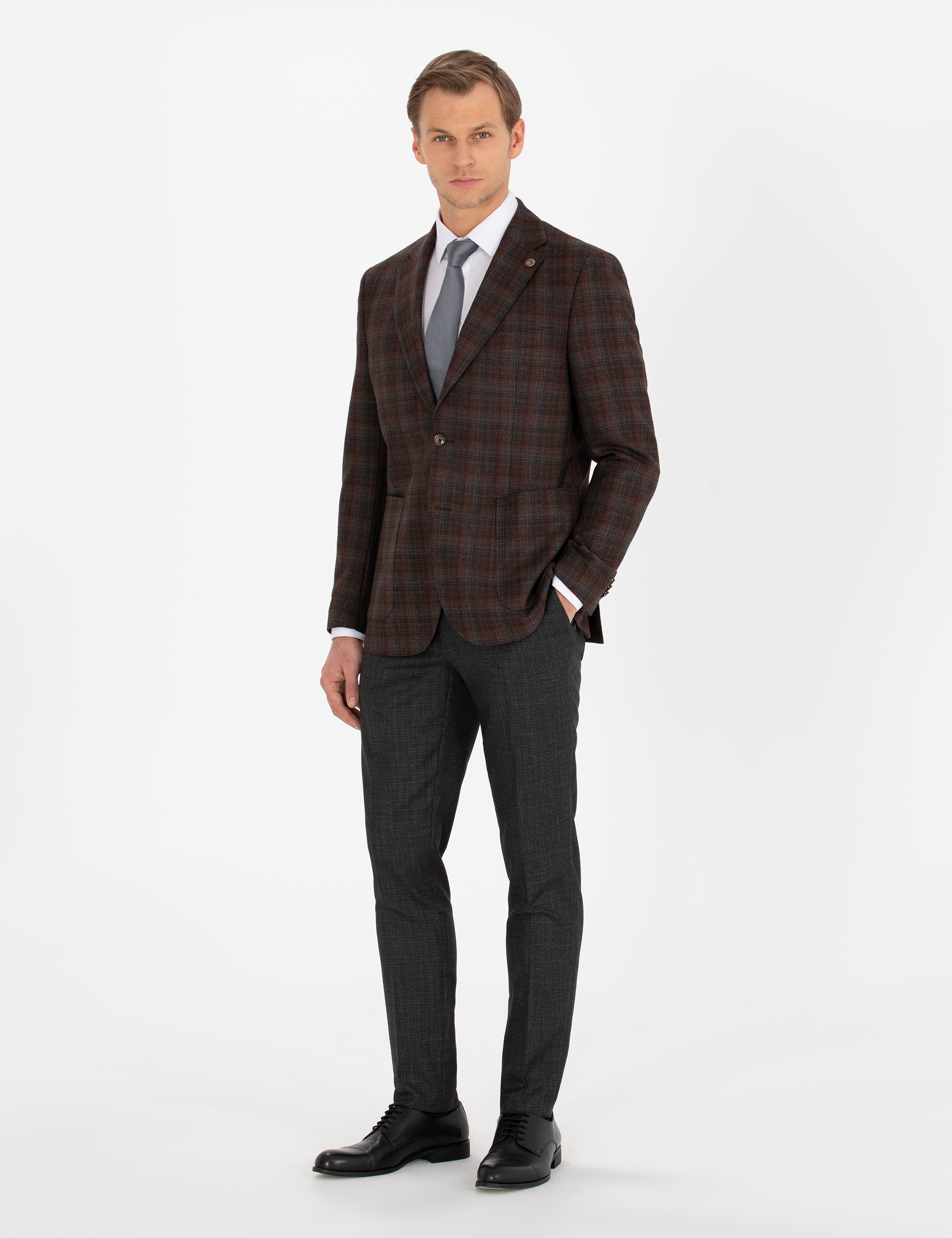 Bordo Slim Fit Ceket - Image 3