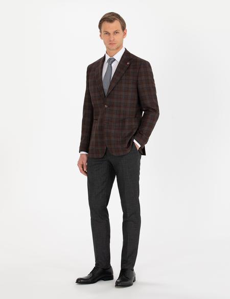 Bordo Slim Fit Ceket - 50256315011