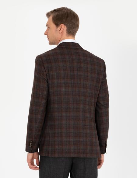 Bordo Slim Fit Ceket - 50256315011