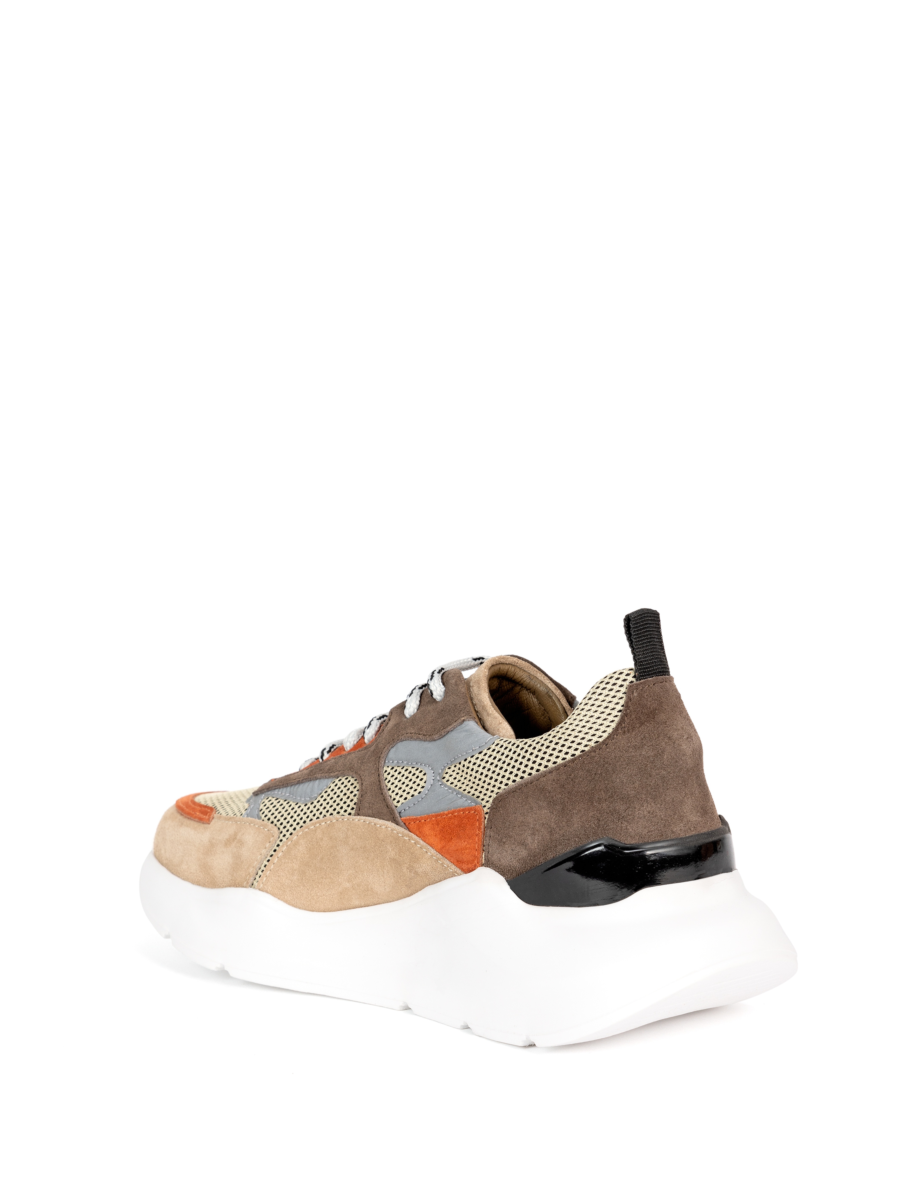 Kahverengi %100 Deri Sneaker - Image 4
