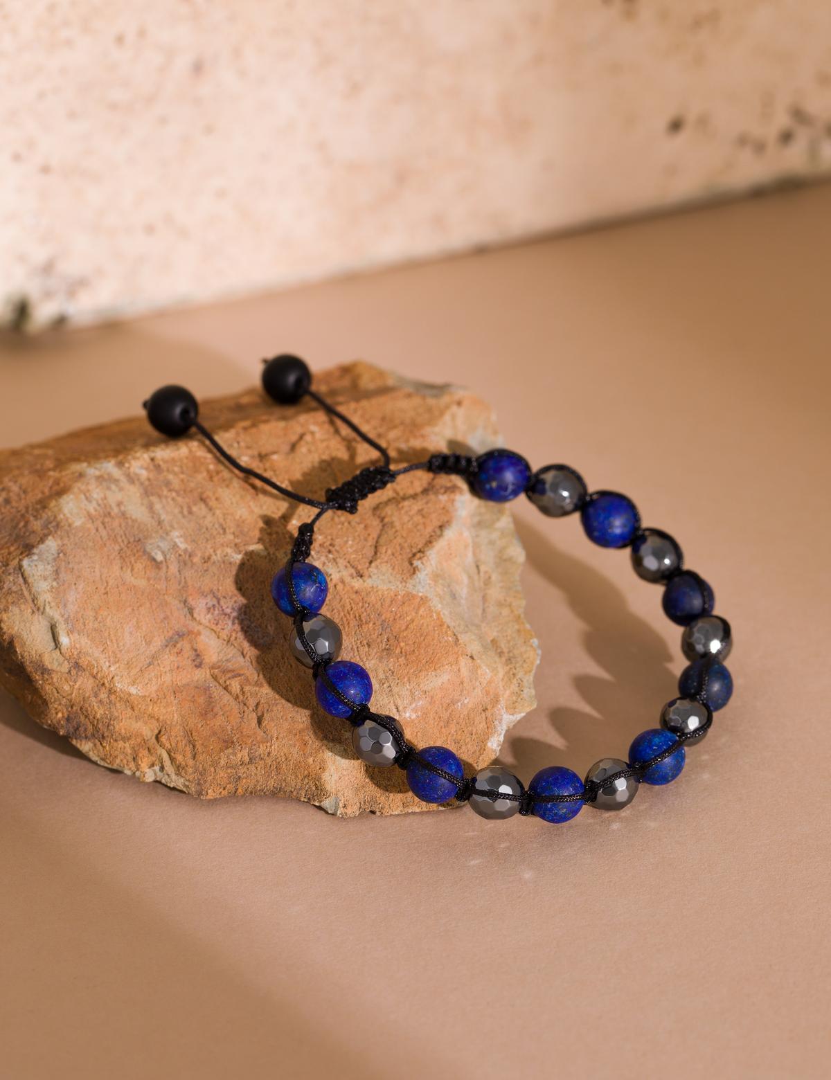 Lacivert Metal Bileklik