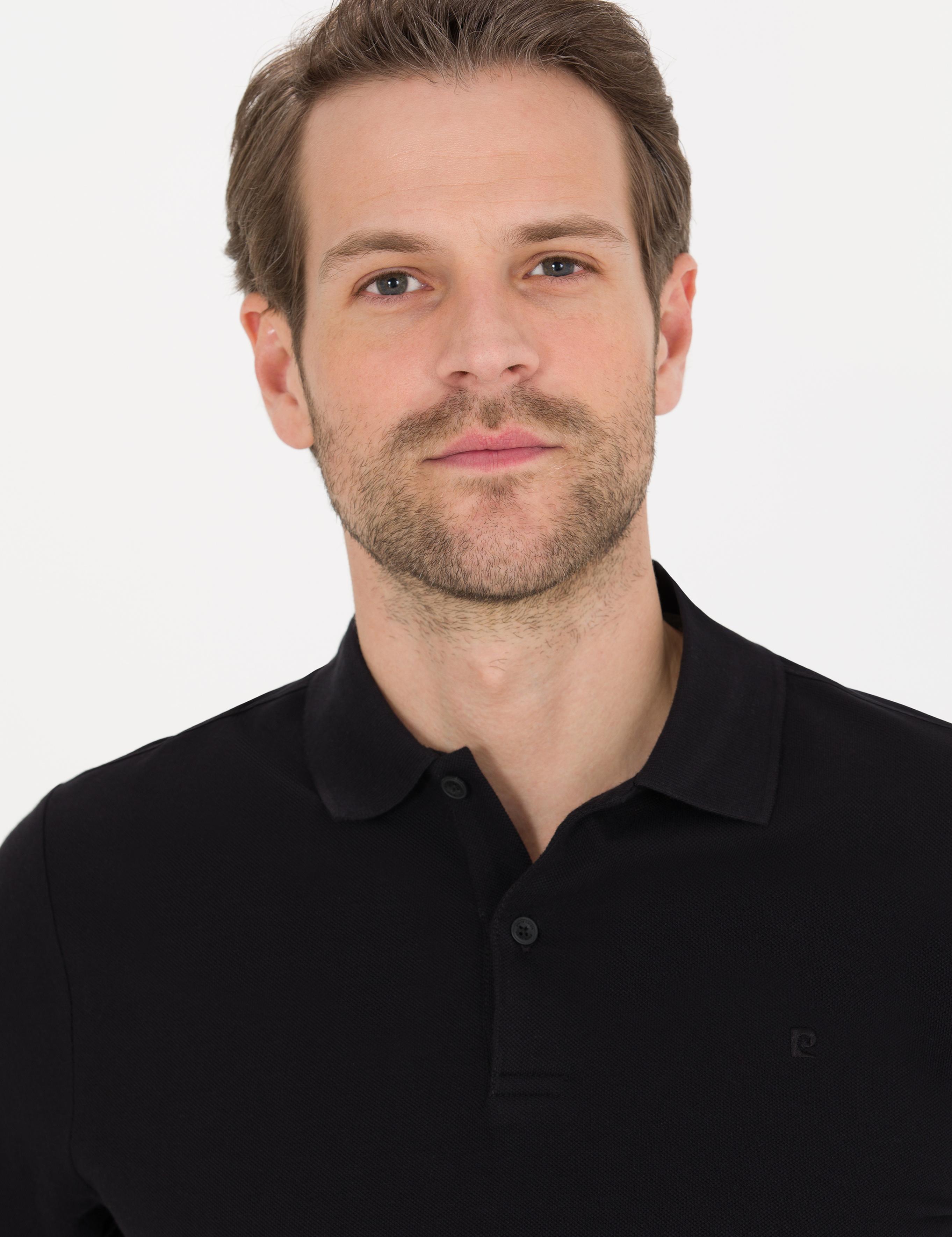 Siyah Slim Fit Basic Sweatshirt