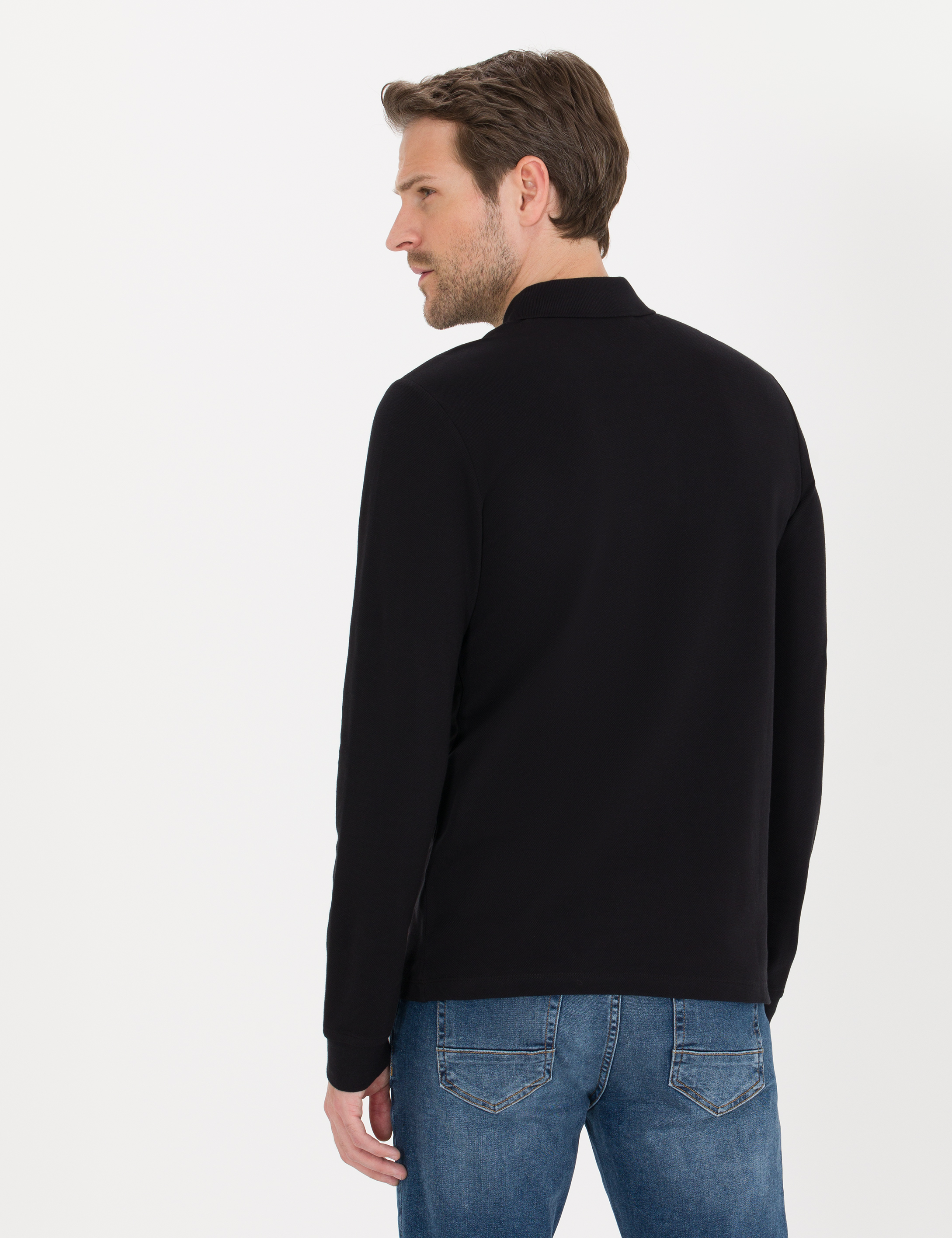 Siyah Slim Fit Basic Sweatshirt