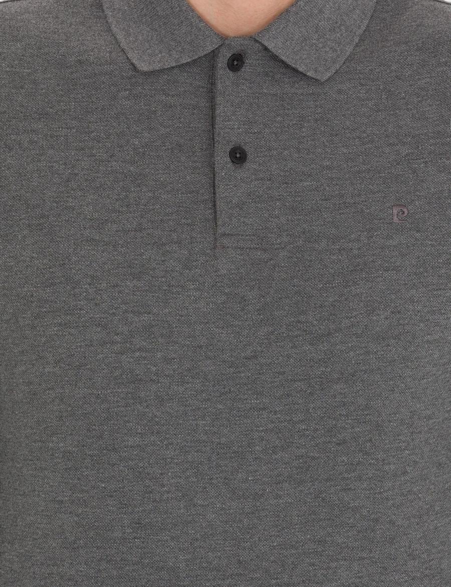 Antrasit Melanj Slim Fit Basic Sweatshirt