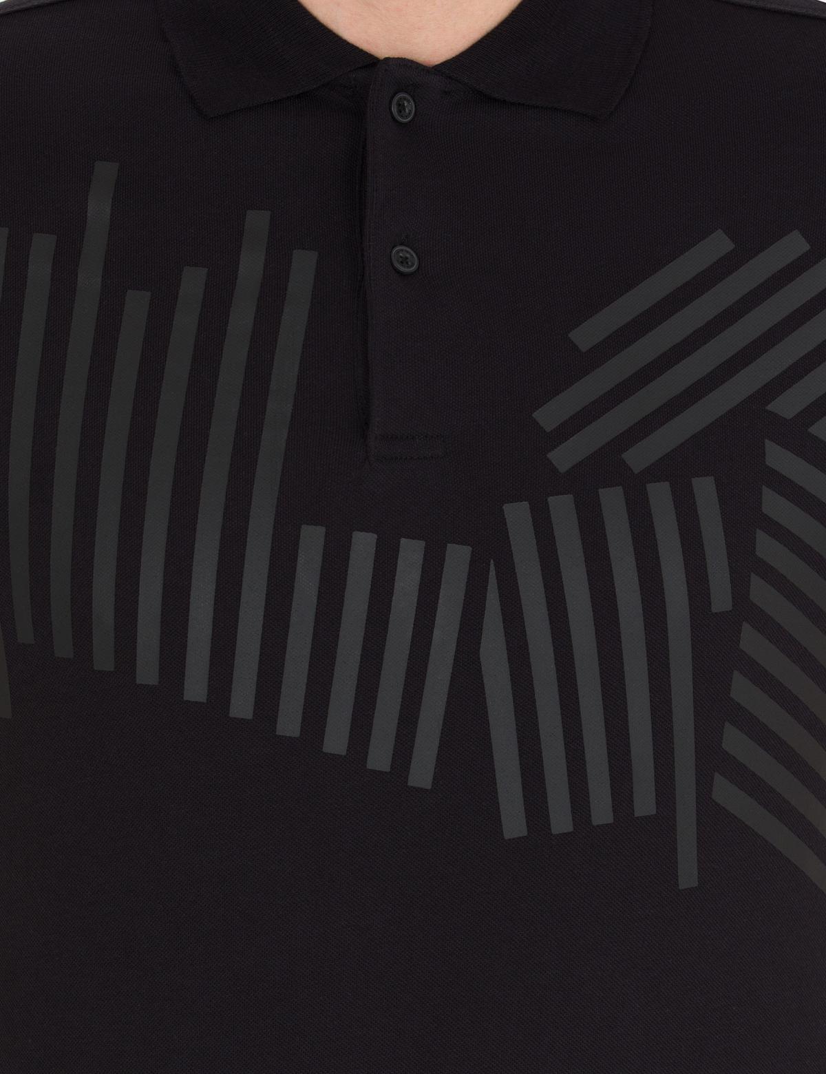 Siyah Göğüs Baskılı Slim Fit Tişört - 50253949016