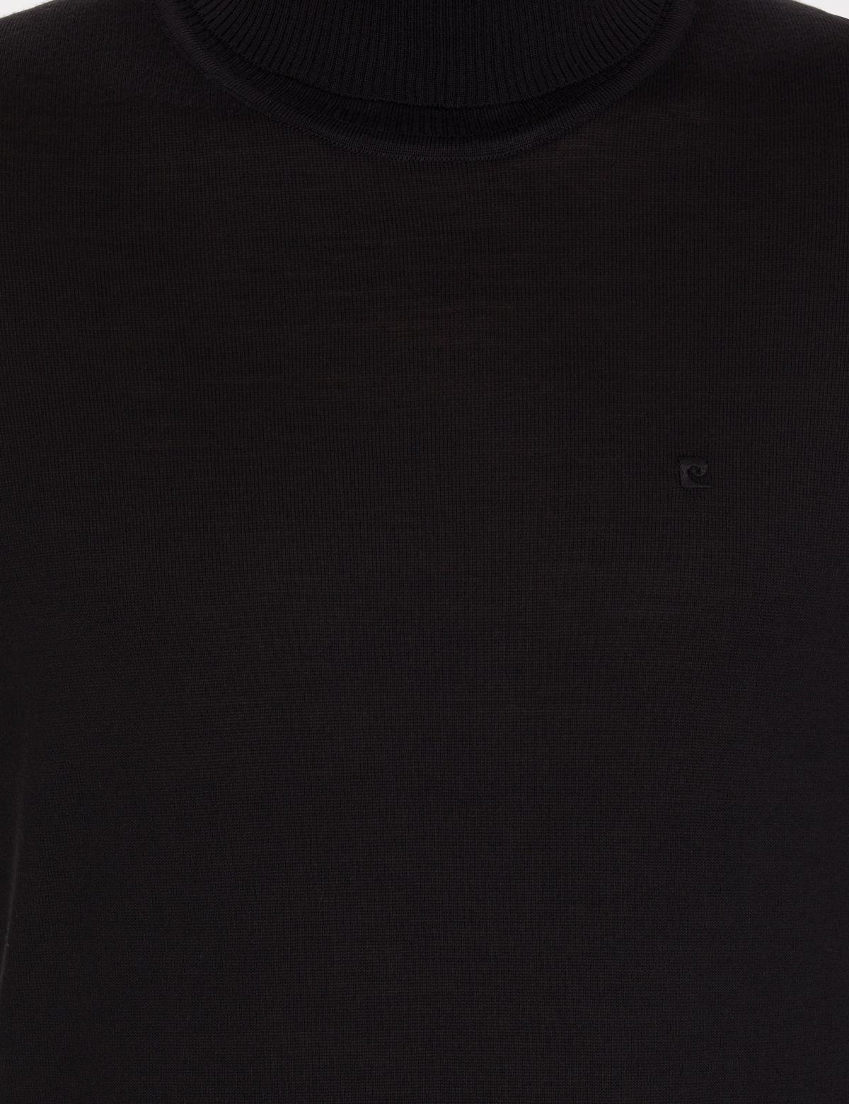 Siyah Slim Fit Balıkçı Yaka Yün Karışımlı Basic Triko Kazak - 50257302061