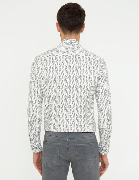 Gri Slim Fit Uzun Kollu Gömlek - 50251045019