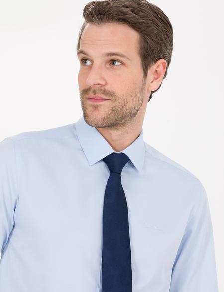 Açık Mavi Slim Fit Uzun Kollu Klasik Gömlek - 50207628033