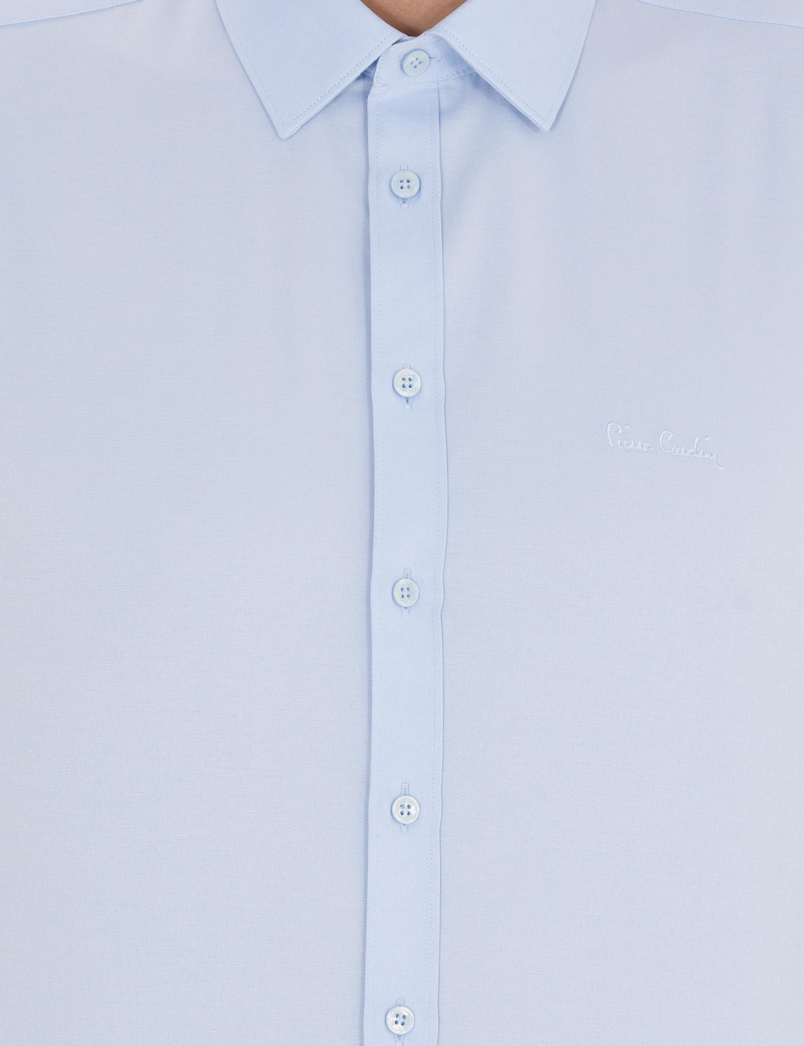 Açık Mavi Slim Fit Uzun Kollu Klasik Gömlek