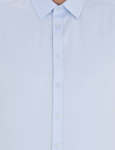 Açık Mavi Slim Fit Uzun Kollu Klasik Gömlek