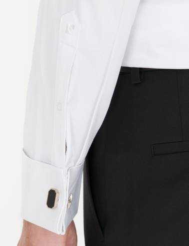 Beyaz Slim Fit Smokin Gömlek