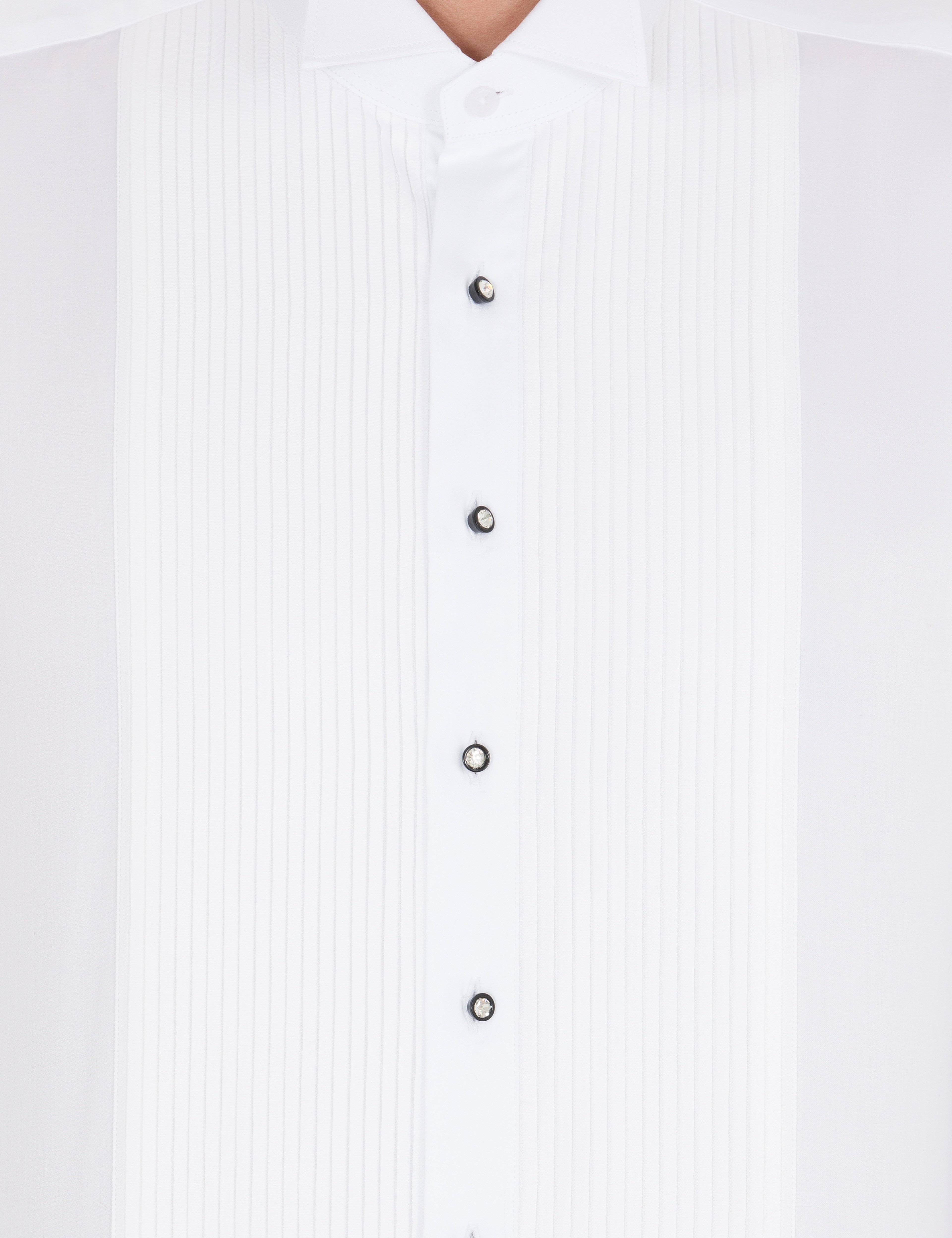 Beyaz Slim Fit Smokin Gömlek