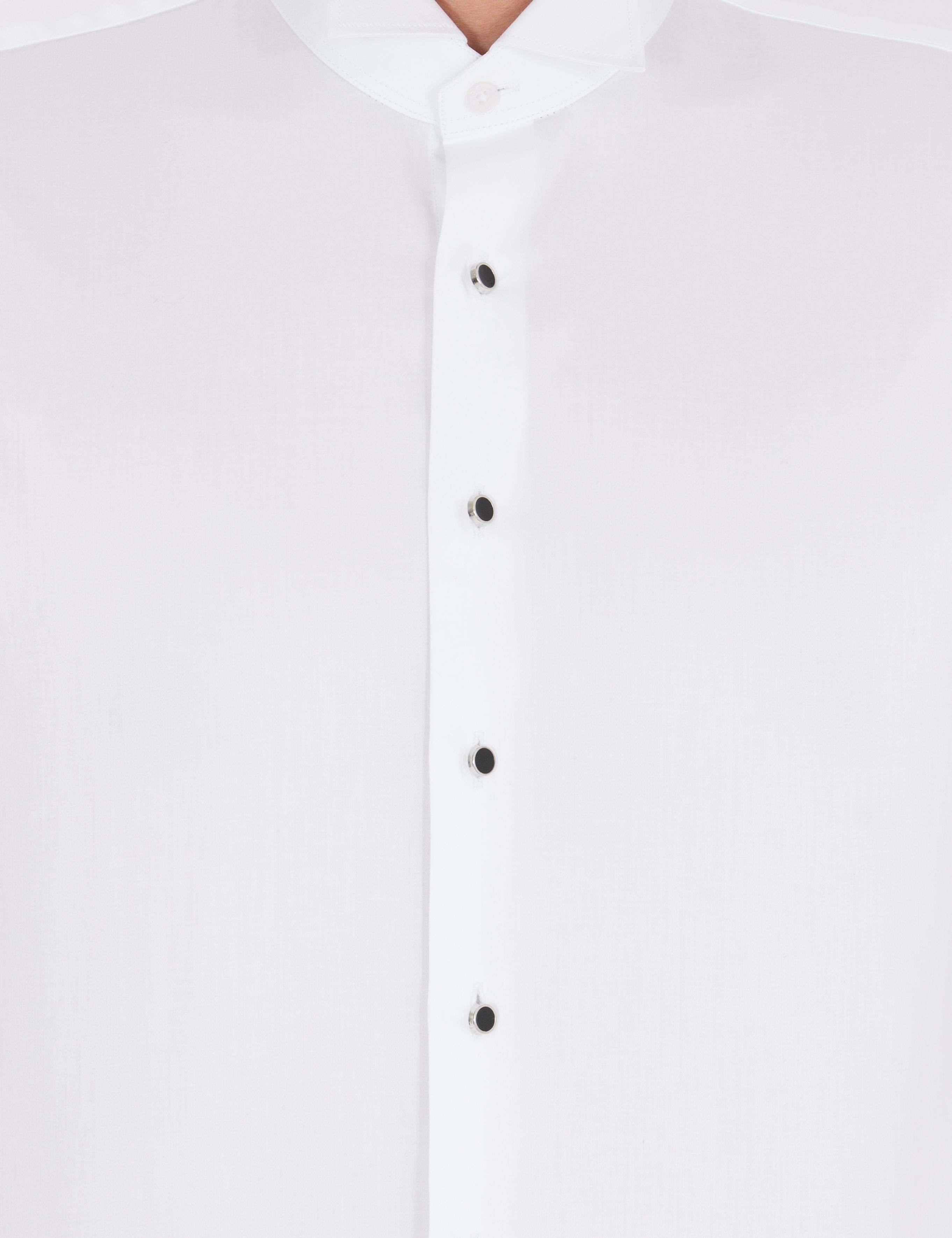 Beyaz Slim Fit Smokin Gömlek