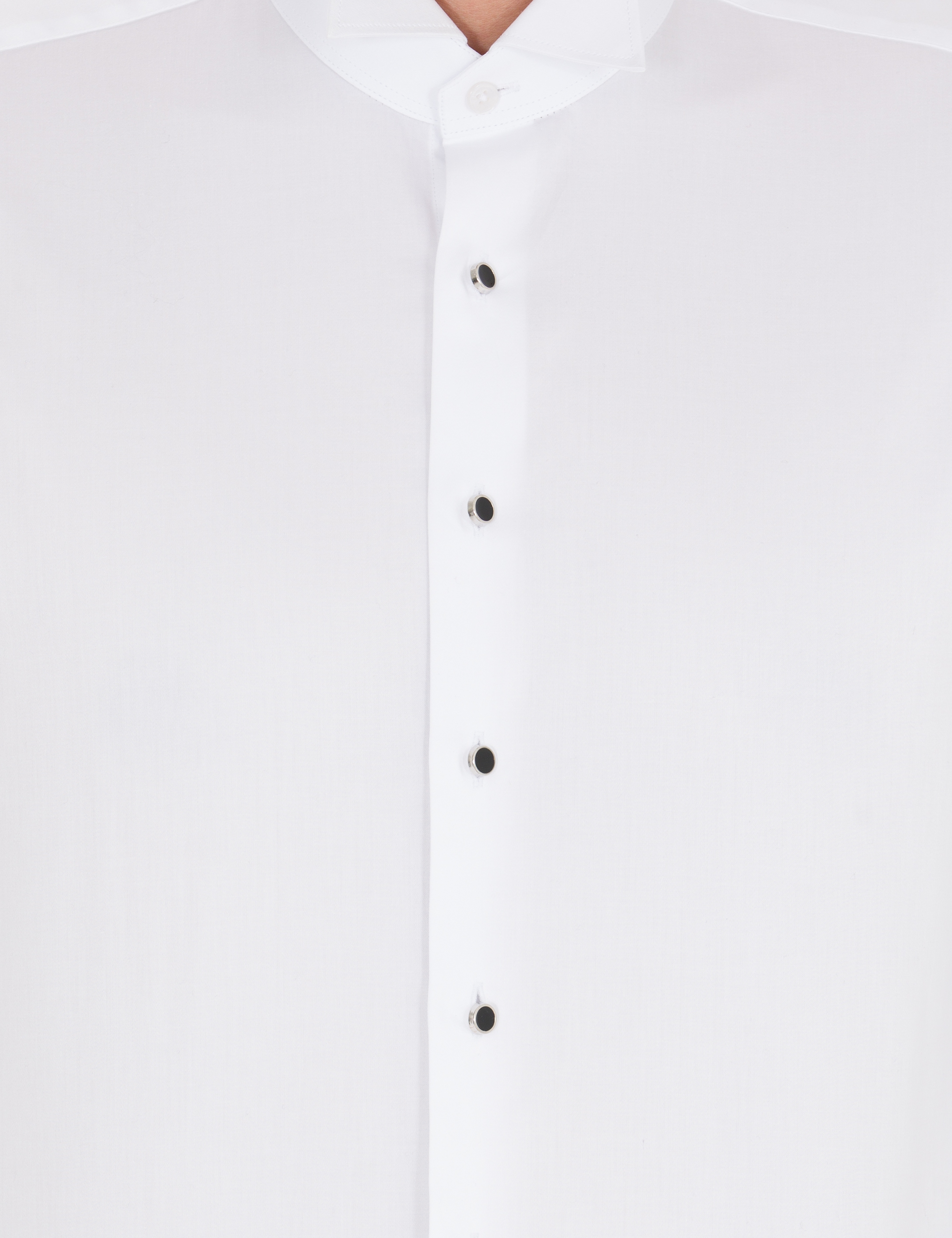 Beyaz Slim Fit Smokin Gömlek - Image 6