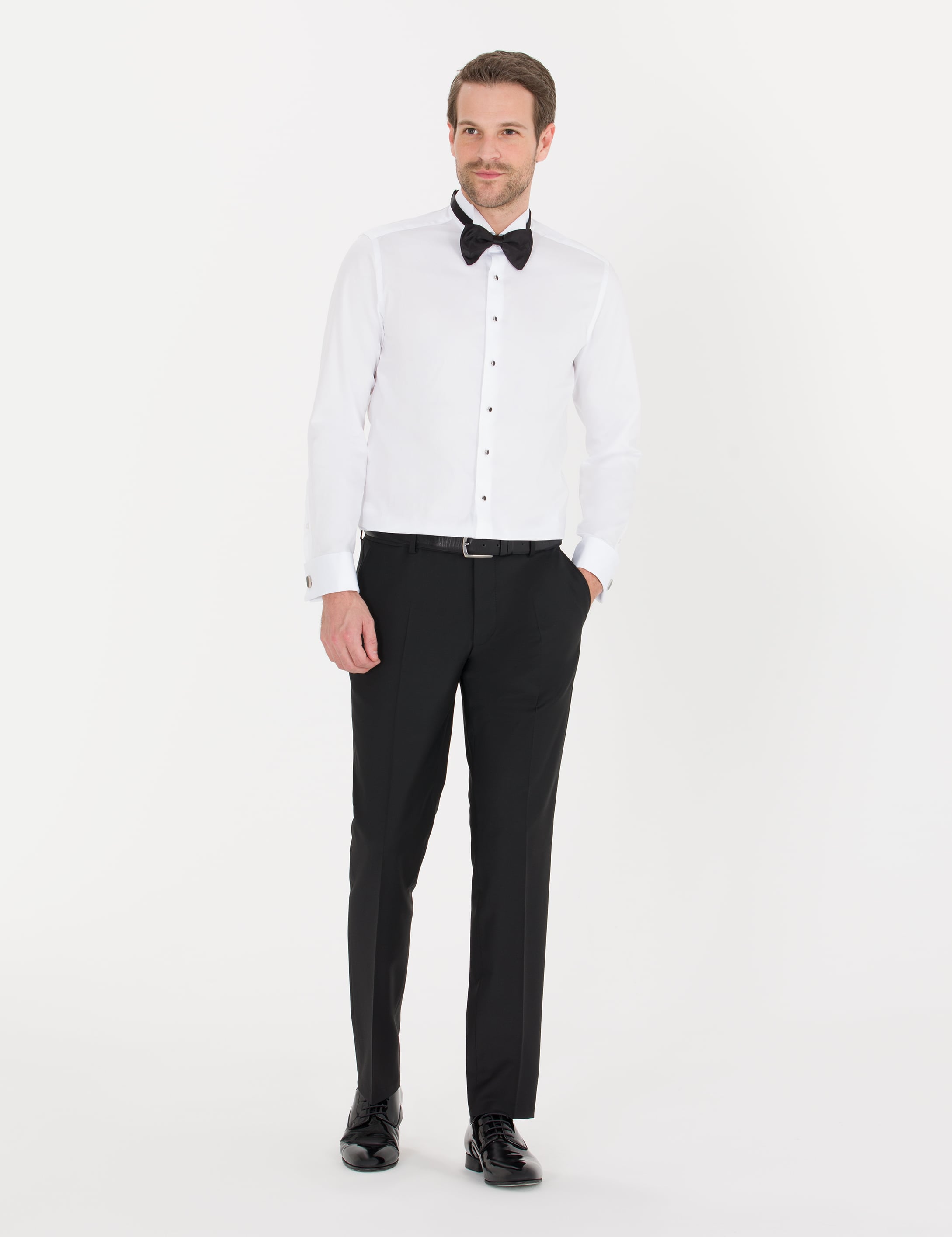 Pierre Cardin Beyaz Slim Fit Smokin Gömlek görsel 4