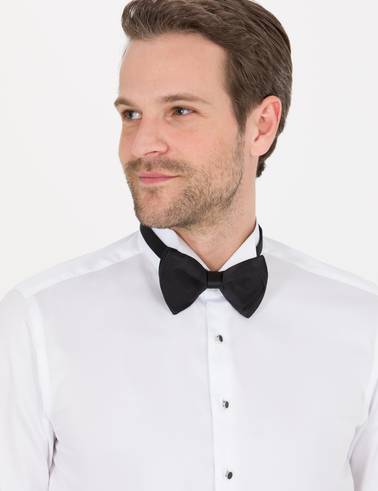Beyaz Slim Fit Smokin Gömlek