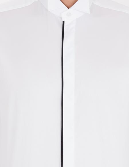 Beyaz Slim Fit Smokin Gömlek - 50256438007