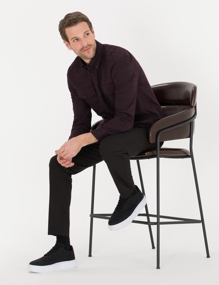 Bordo Regular Fit Uzun Kollu Gömlek - 50259515001