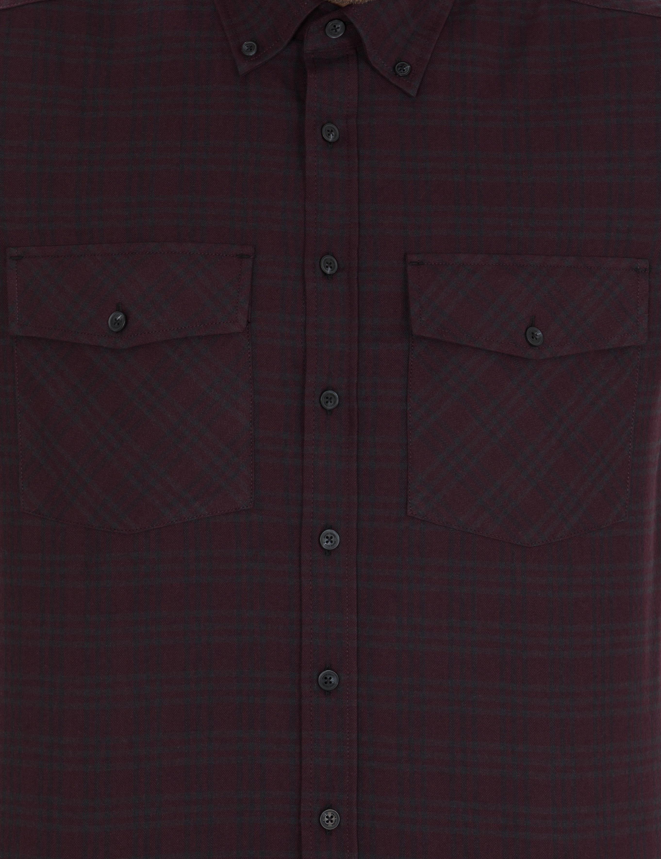 Bordo Regular Fit Uzun Kollu Gömlek